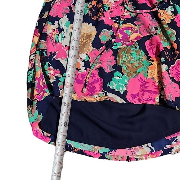 DALIA Dress Size 10 Floral Feminine Long Sleeve Midi Romantic Tropical Vacation - Picture 8 of 13